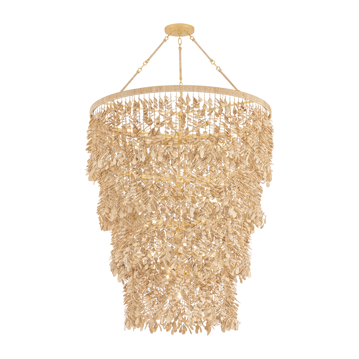 18-Light Coco Shell Gold Chandelier / Default Title