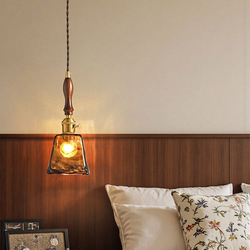 Amber Vintage Glass Pendant Light / Common Style / Warm Light