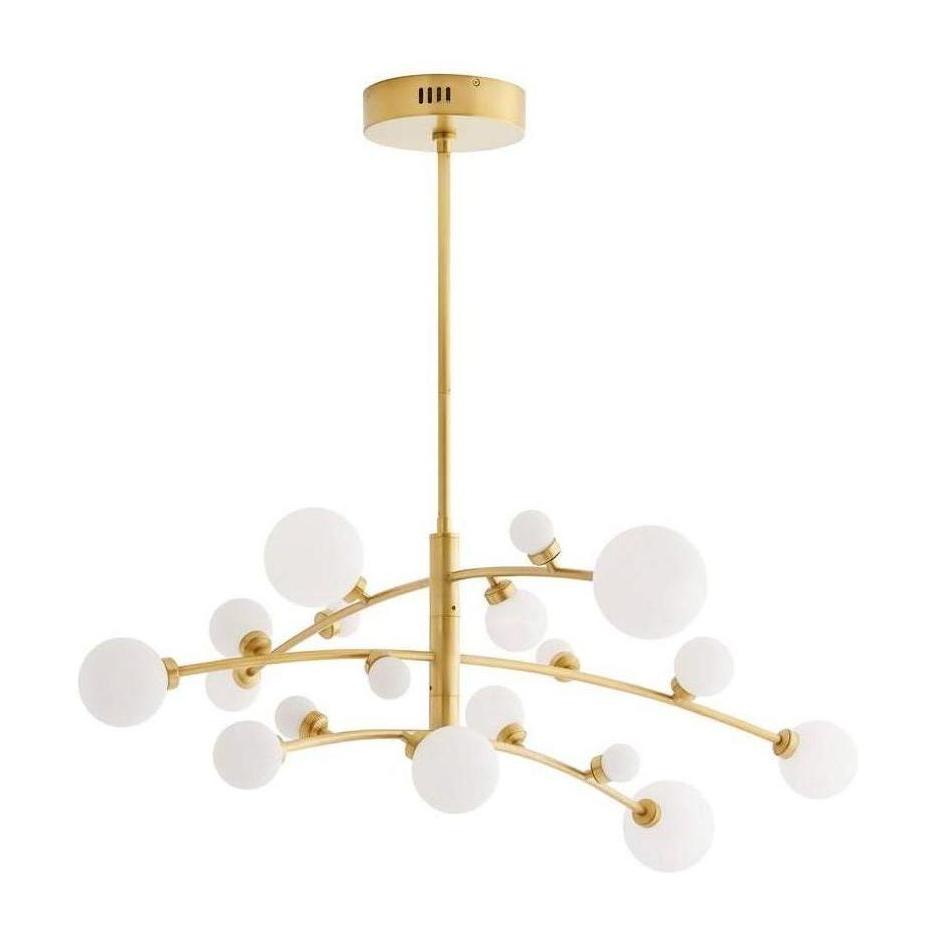 Antique Brass Opal Globe LED Chandelier / Default Title