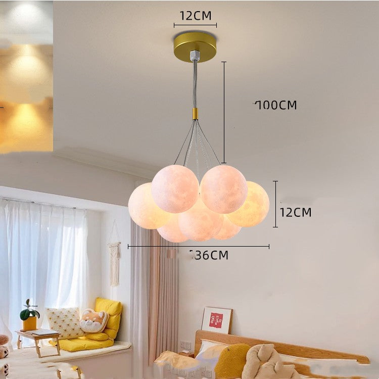 Nordic Moon Bubble LED Chandelier