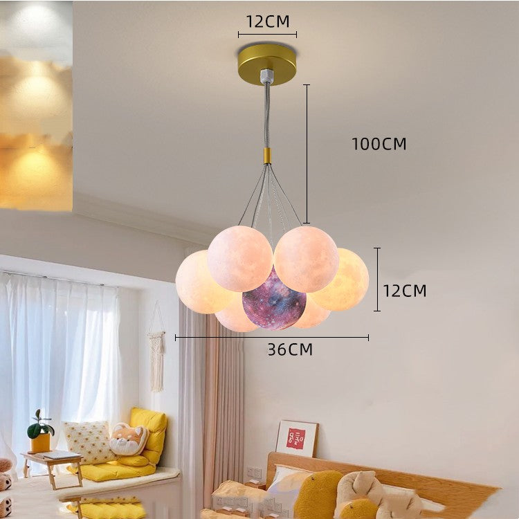 Nordic Moon Bubble LED Chandelier