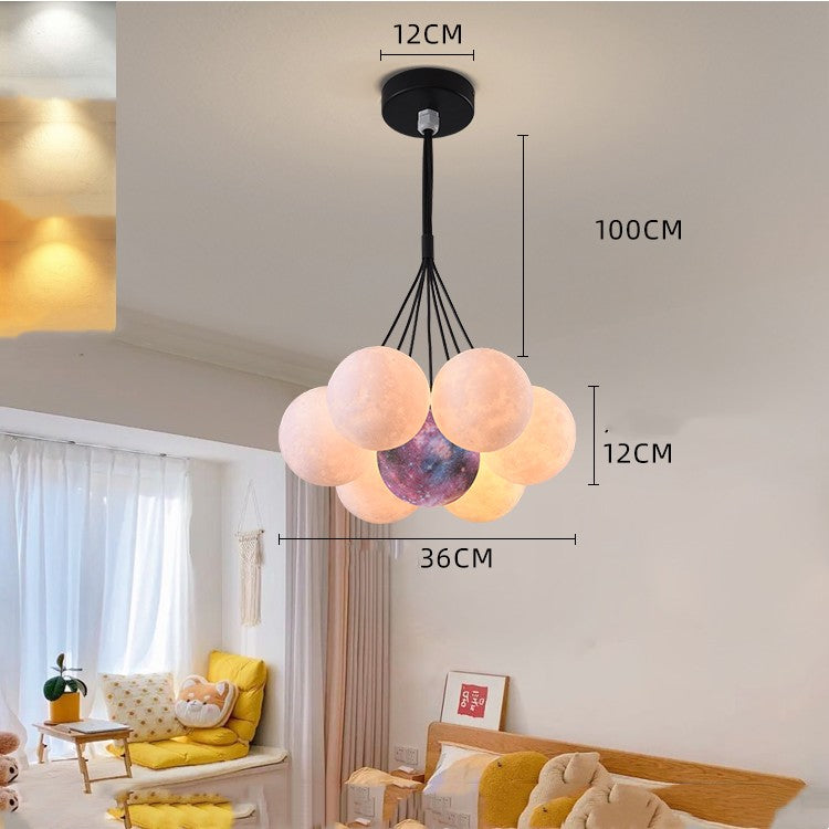 Nordic Moon Bubble LED Chandelier