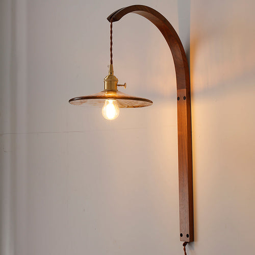 Black Walnut Bedside Wall Light