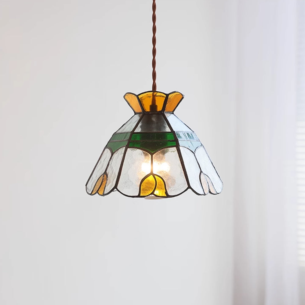 Handmade Coloured Glass Pendant Light