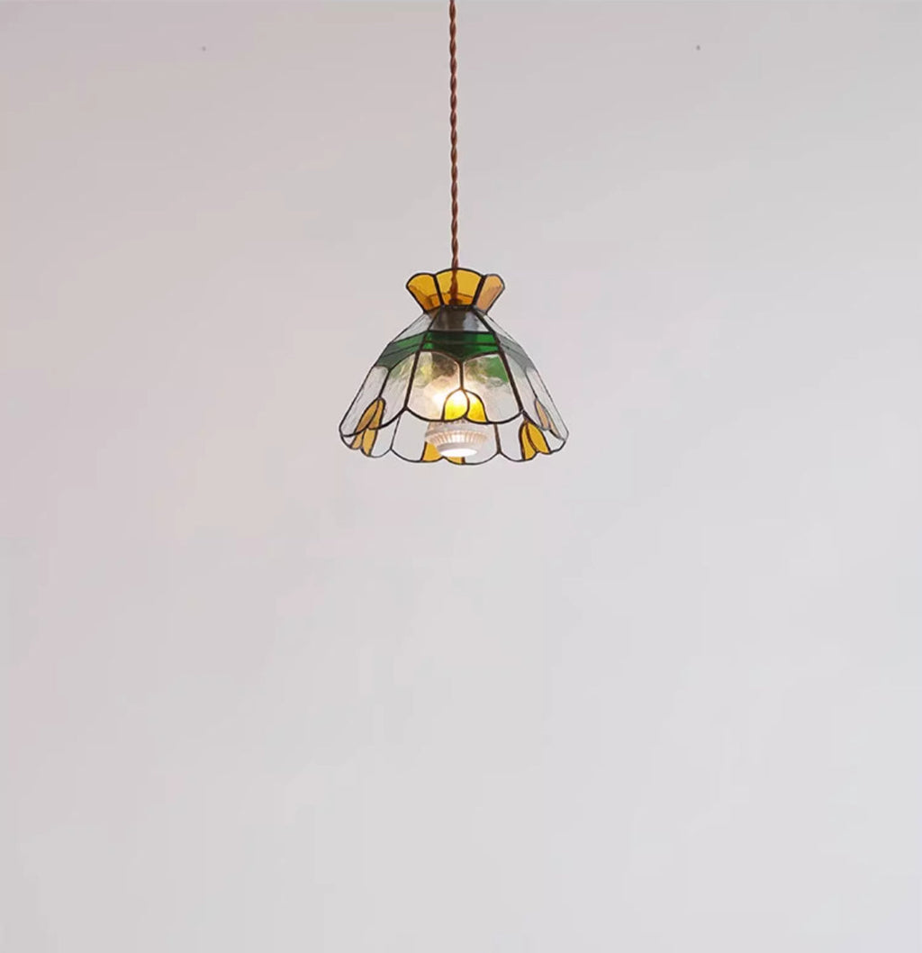 Handmade Coloured Glass Pendant Light