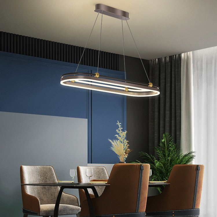 Modern Fish Linear LED Chandelier for Dining and Bar Areas