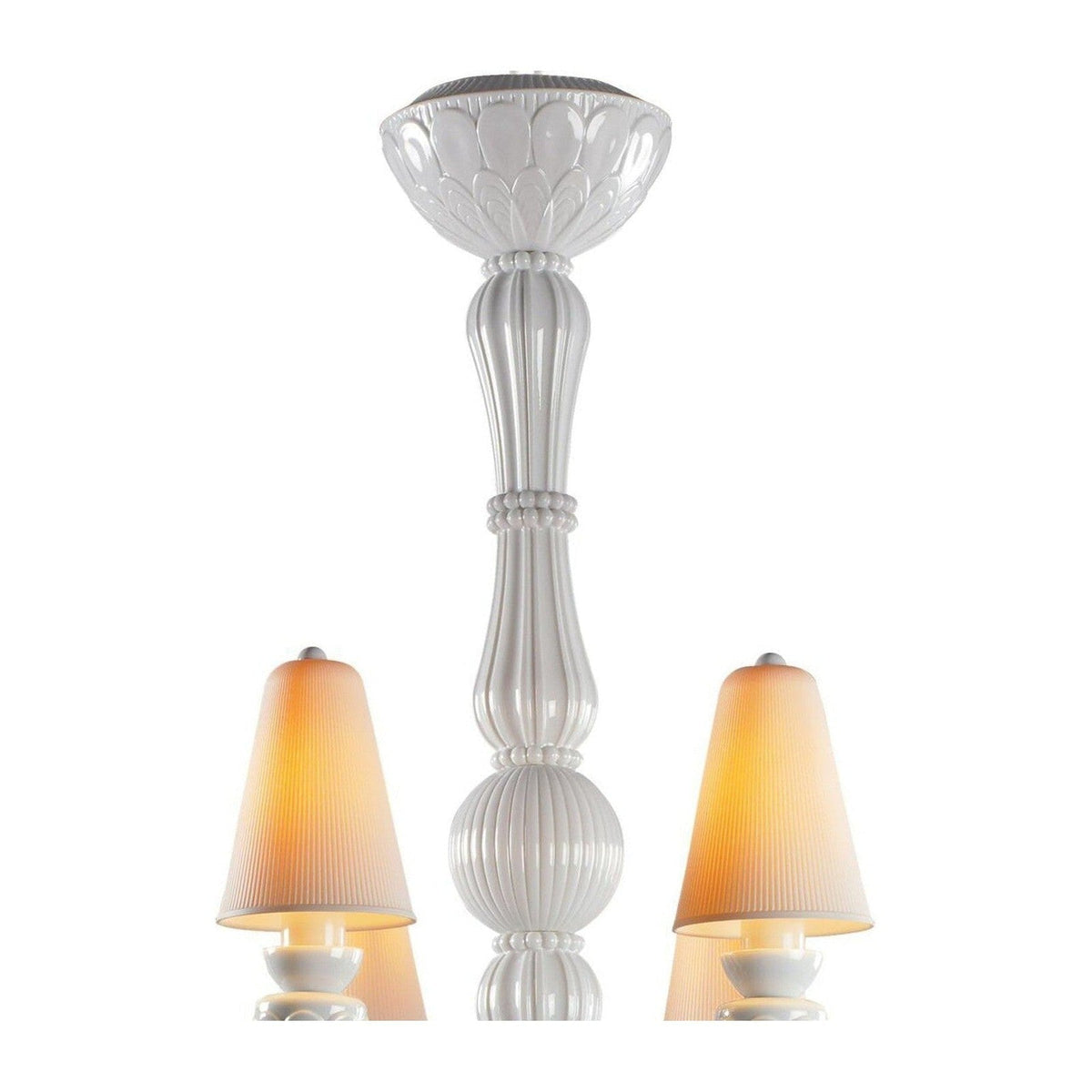 Eight-Light Porcelain Botanical Chandelier