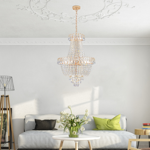 Large Gold Crystal Luxury Chandelier