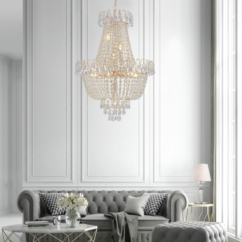 Large Gold Crystal Luxury Chandelier
