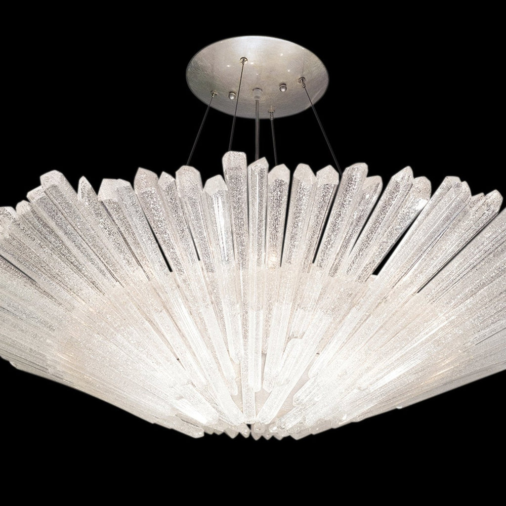 Hand-Polished Quartz Crystal Pendant Light