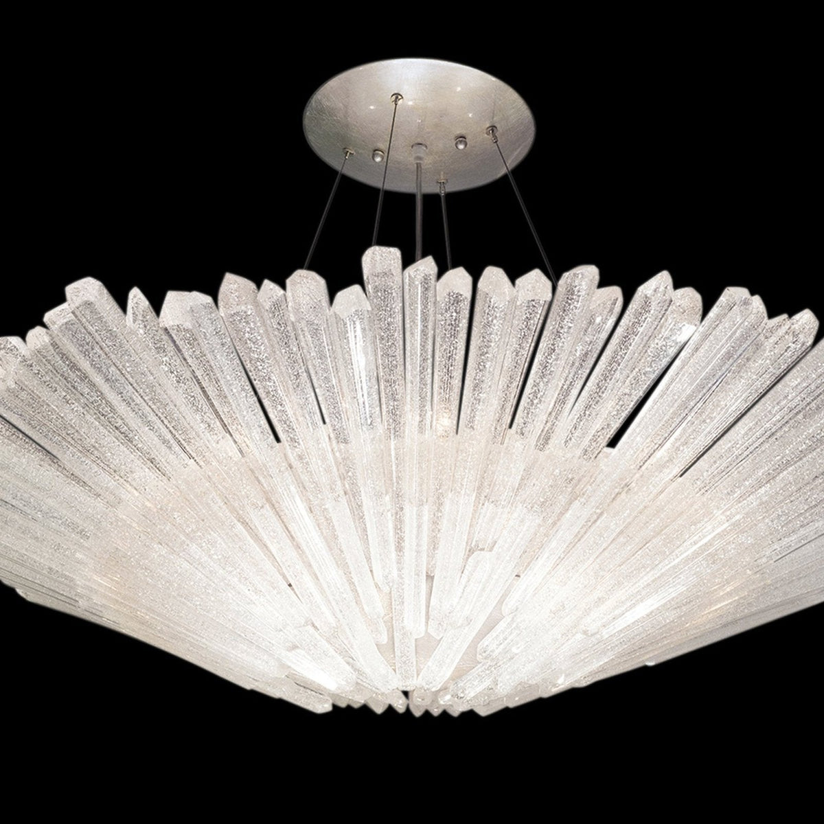 Hand-Polished Quartz Crystal Pendant Light