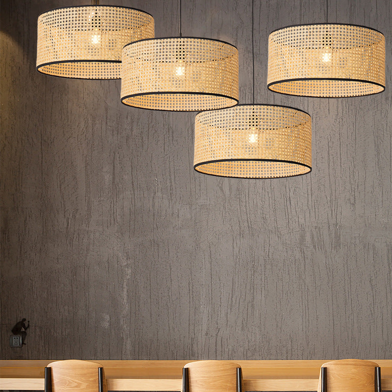Japanese Rattan Pendant Light for Bedrooms and Dining Rooms