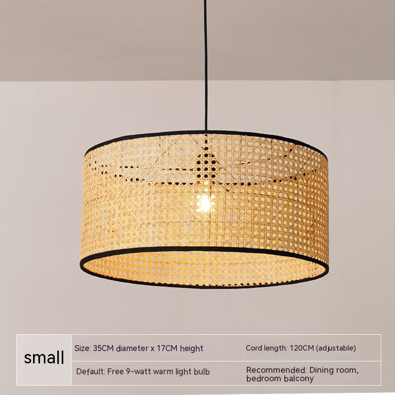 Japanese Rattan Pendant Light for Bedrooms and Dining Rooms
