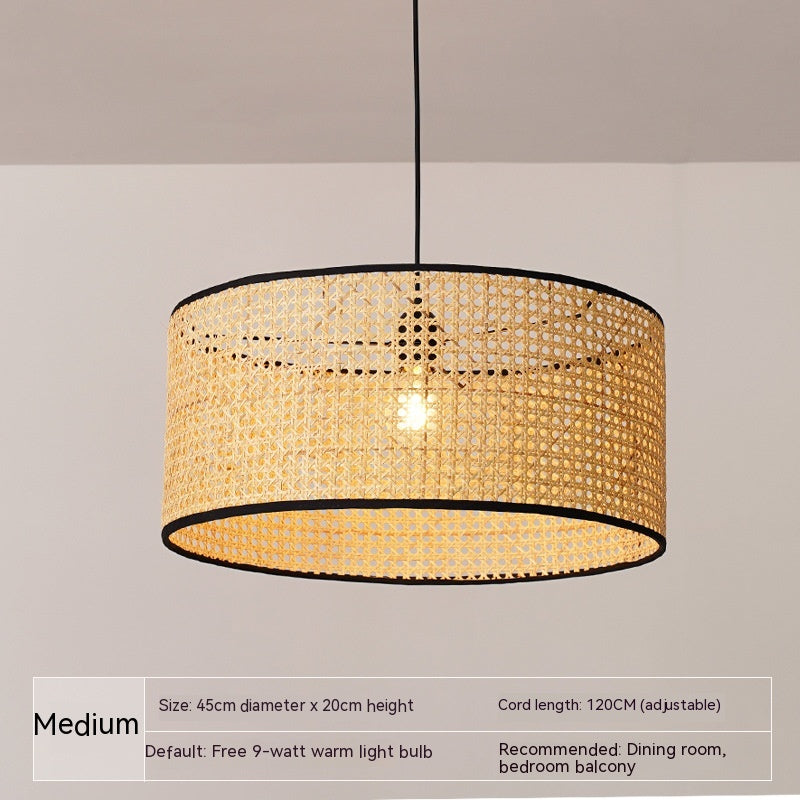 Japanese Rattan Pendant Light for Bedrooms and Dining Rooms