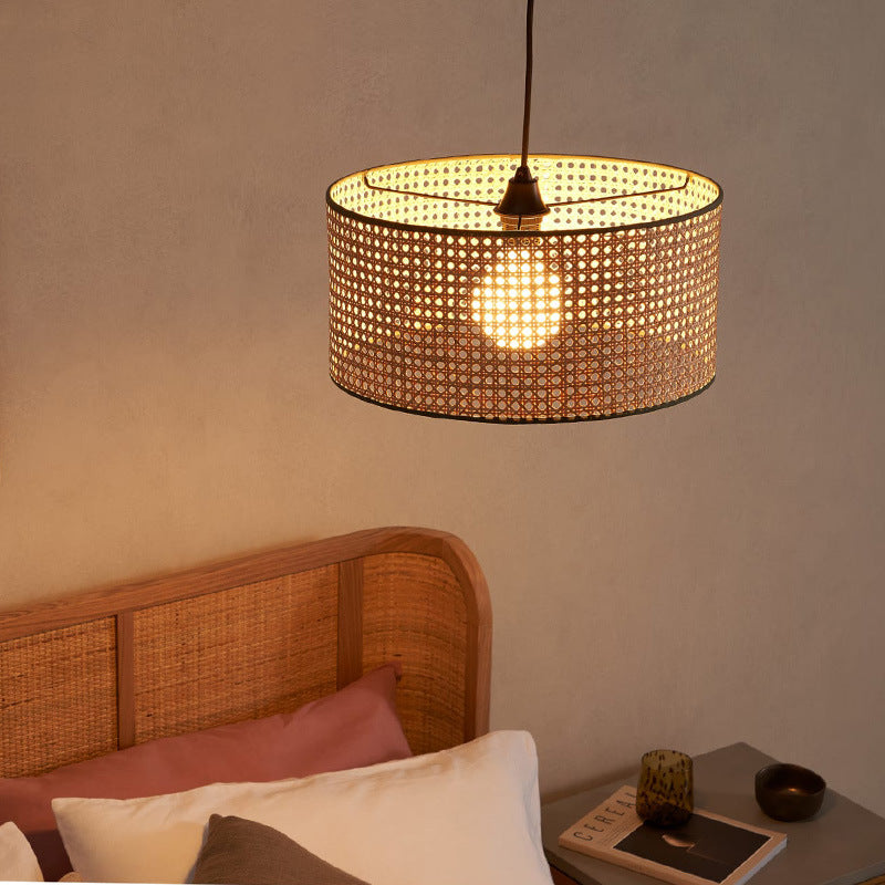 Japanese Rattan Pendant Light for Bedrooms and Dining Rooms