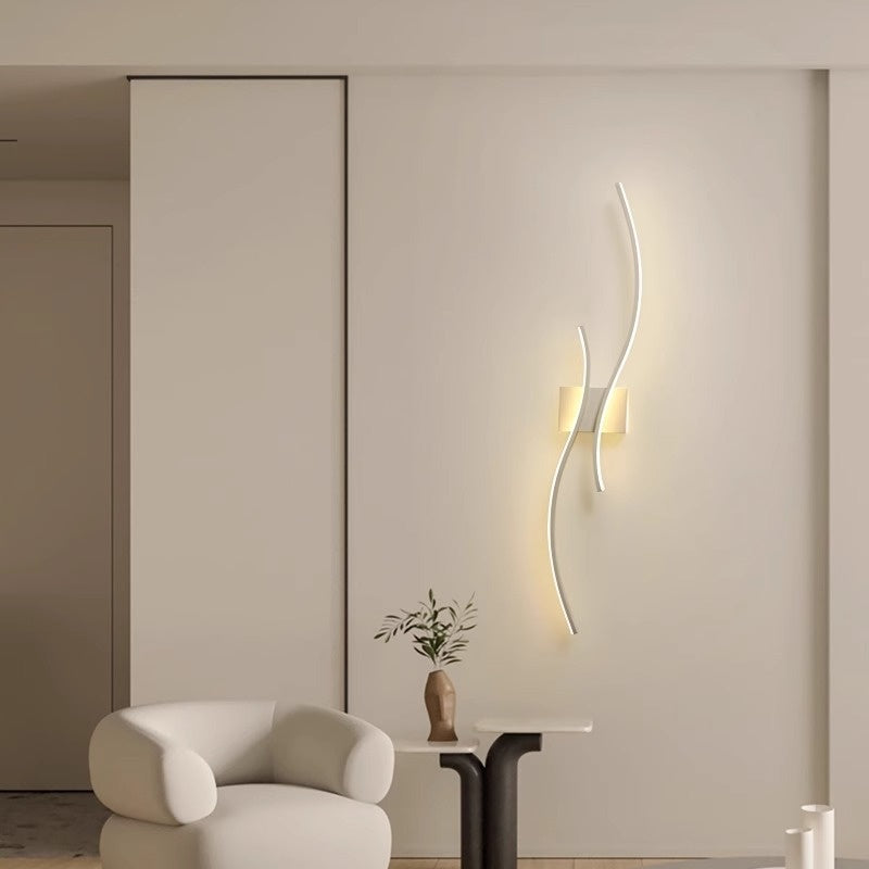 Long Minimalist LED Wall Light / White Light / White / 80cm