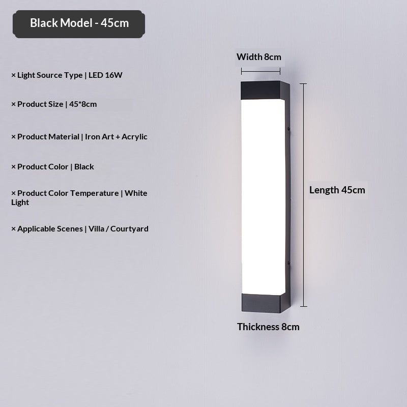 Long Waterproof Outdoor LED Wall Light
