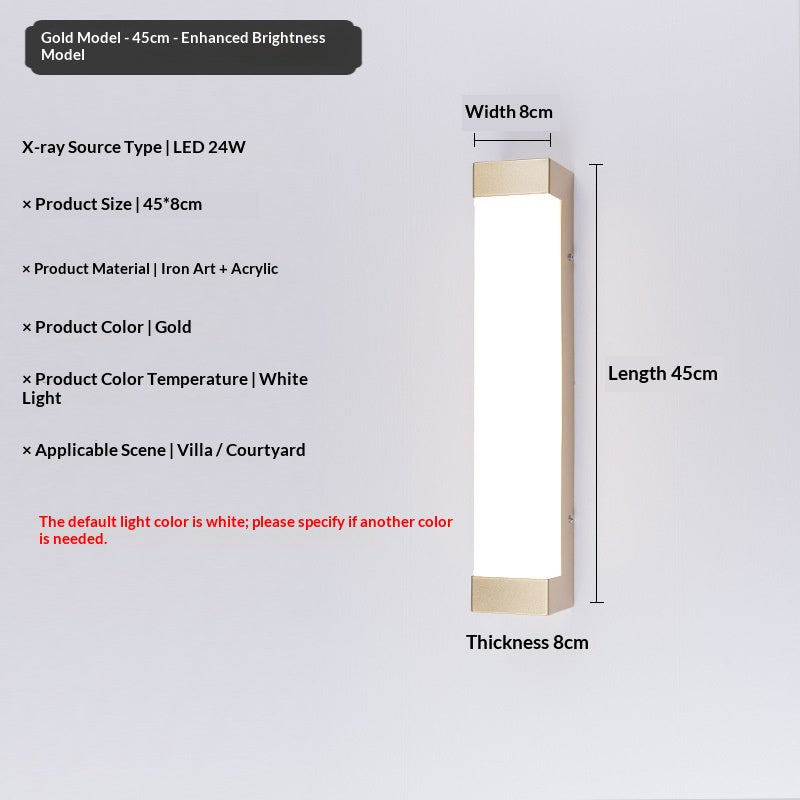 Long Waterproof Outdoor LED Wall Light