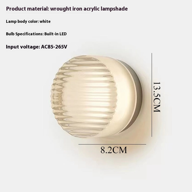 Modern Hallway Decorative Wall Light / Warm Light 3000K / A Black
