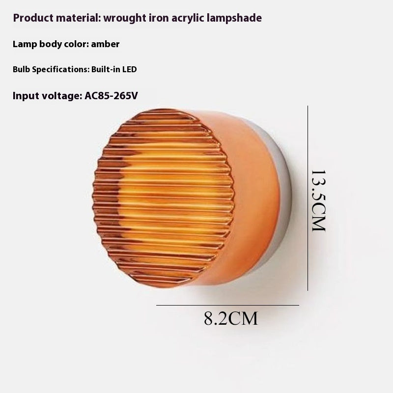 Modern Hallway Decorative Wall Light / Warm Light 3000K / B Amber