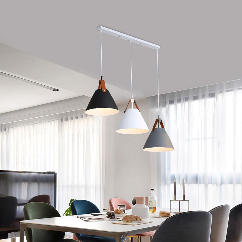 Nordic Macaron Three-Light Dining Pendant