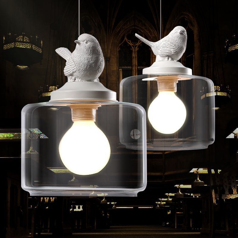 Single Bird Glass Pendant Light / Warm Light / Bird Single Head