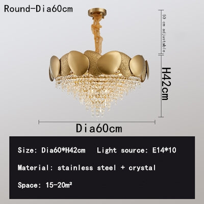Stainless Steel Crystal Ceiling Chandelier