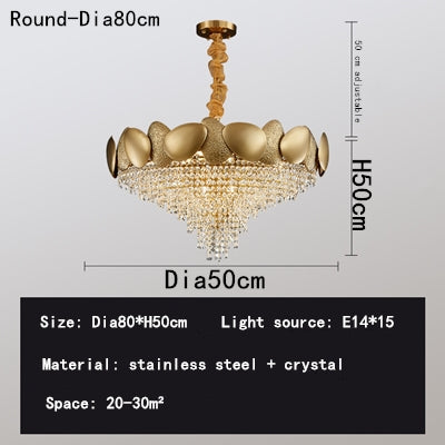 Stainless Steel Crystal Ceiling Chandelier