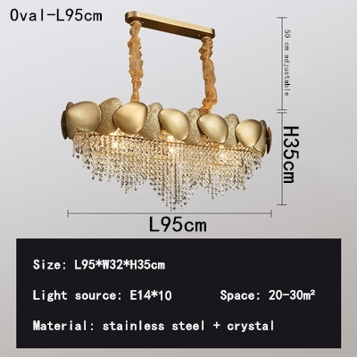 Stainless Steel Crystal Ceiling Chandelier