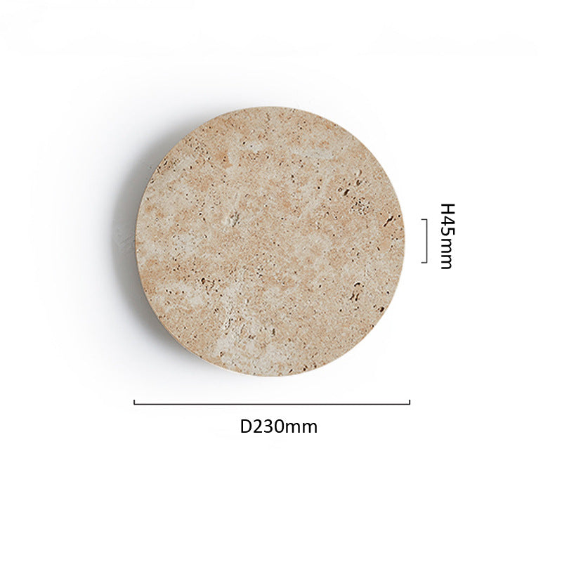 Stone-Effect Clock LED Wall Light / Tricolor Light / D Style