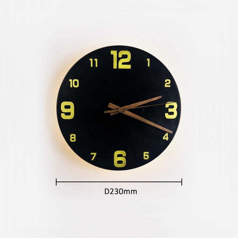 Stone-Effect Clock LED Wall Light