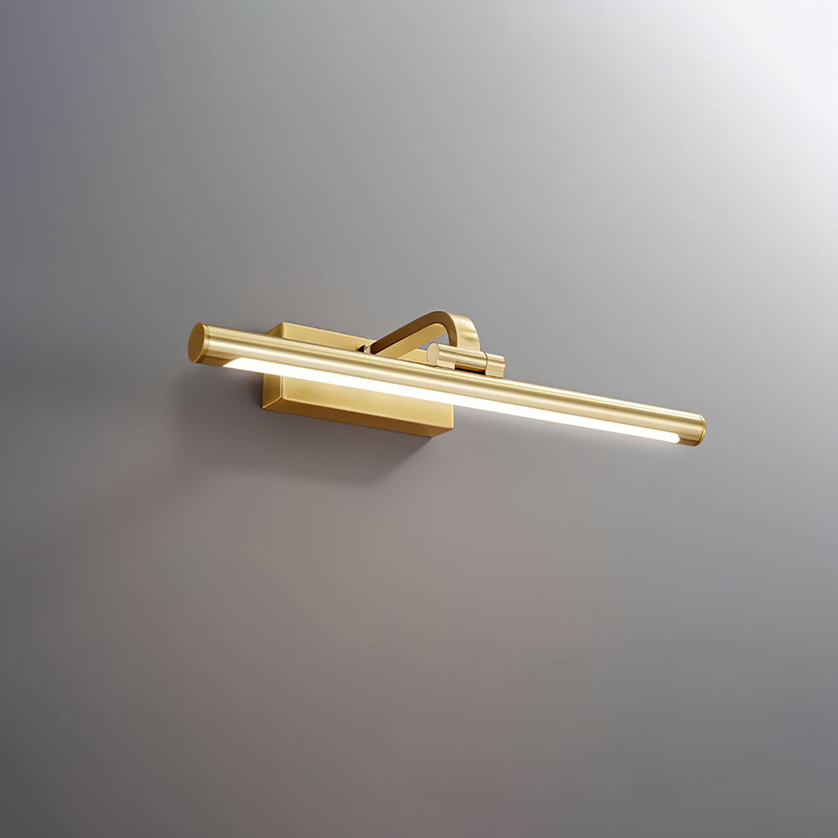 Walnut Brass Linear LED Wall Light