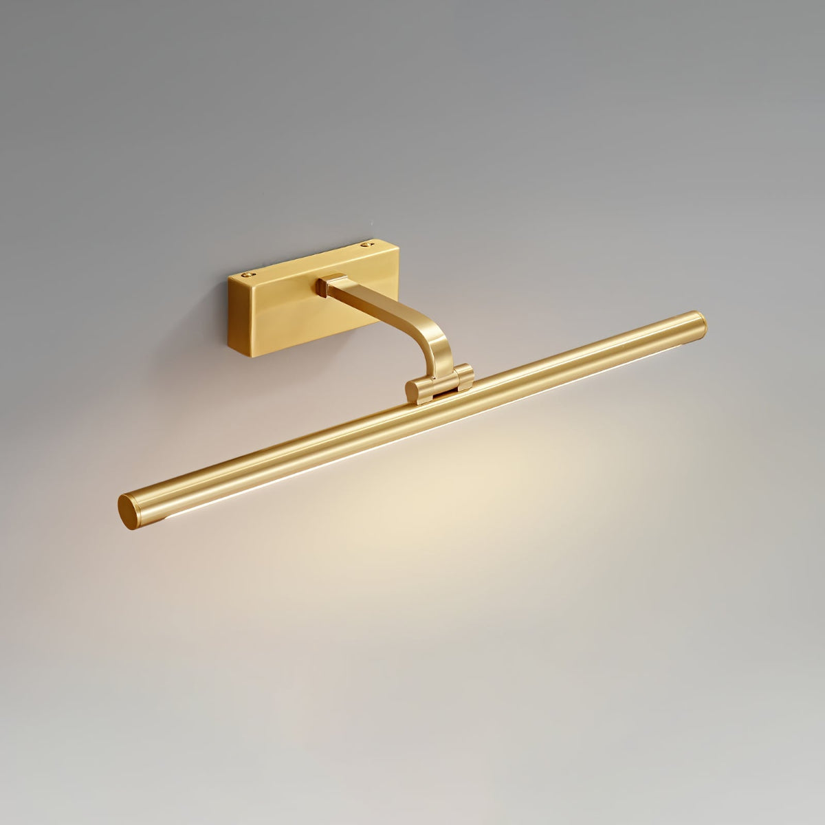 Walnut Brass Linear LED Wall Light / ∅ 27.5″ x H 3.3″ / Walnut Color & Warm Light / Set Of 2