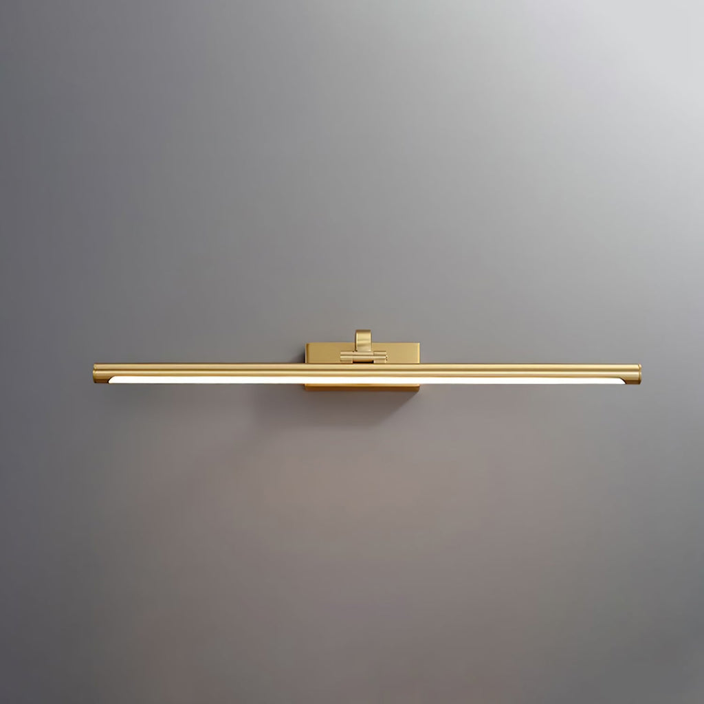 Walnut Brass Linear LED Wall Light