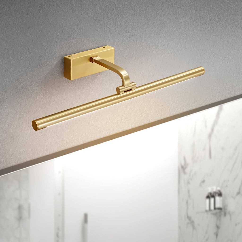 Walnut Brass Linear LED Wall Light