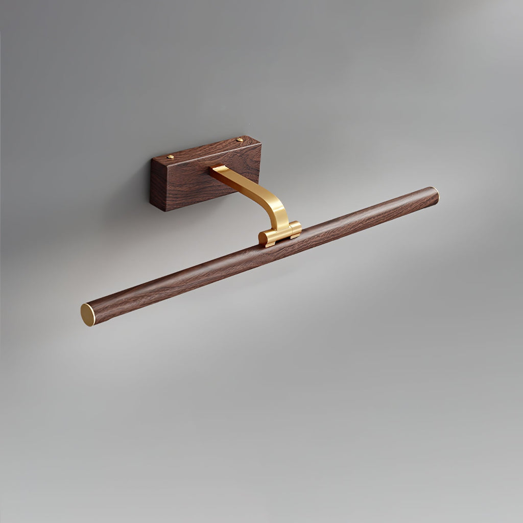 Walnut Brass Linear LED Wall Light